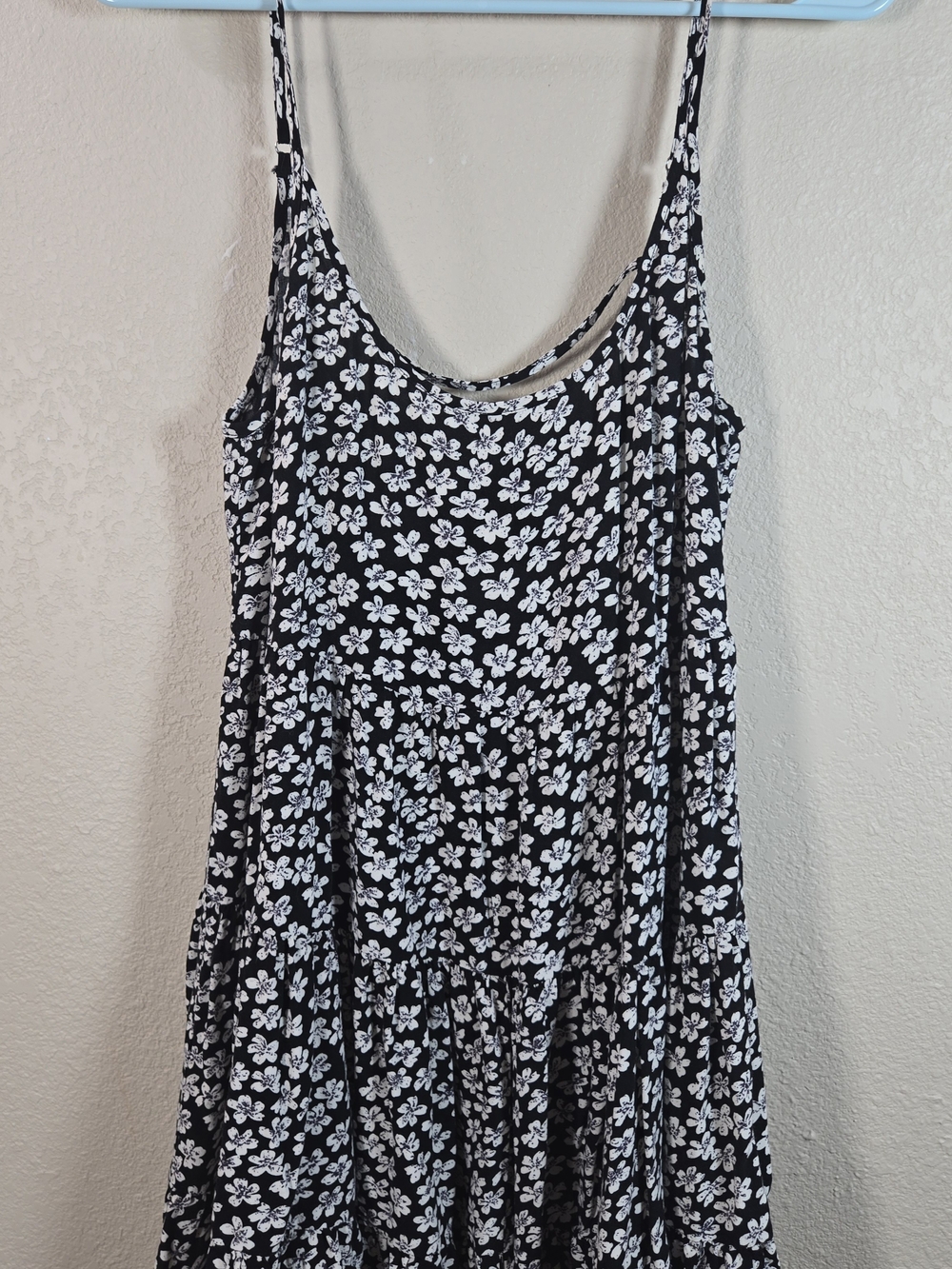 Brandy Melville Black Dress with White Floral Print